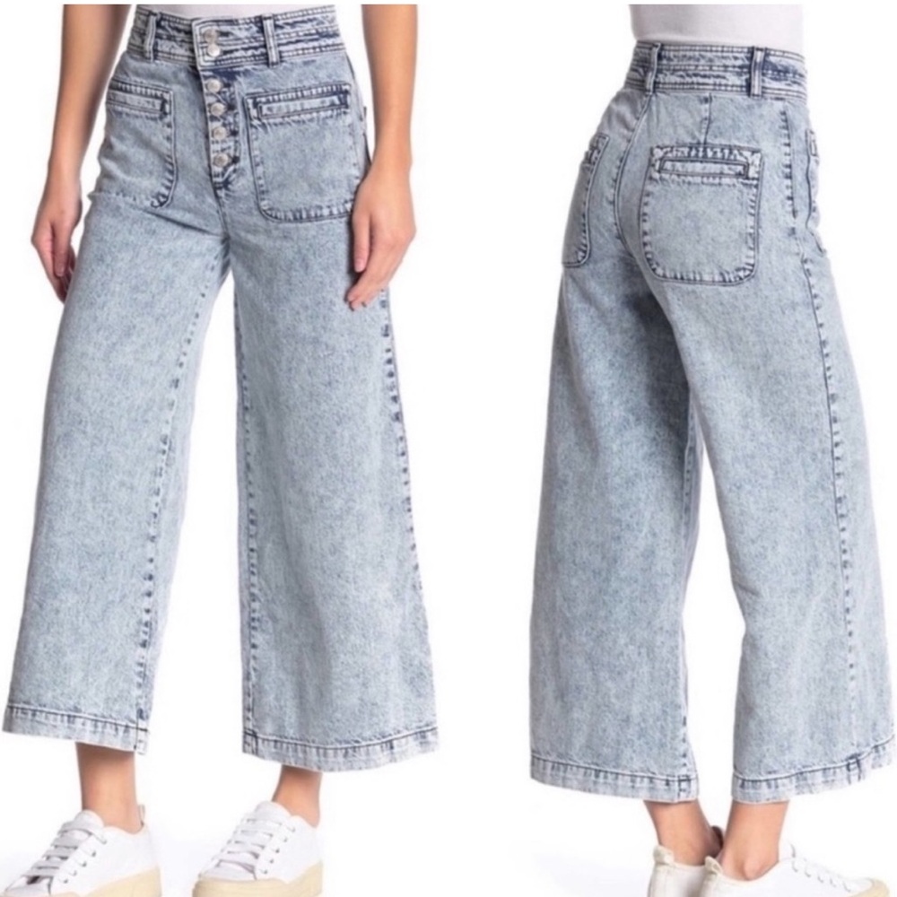 Free People Colette Wide Leg Jeans